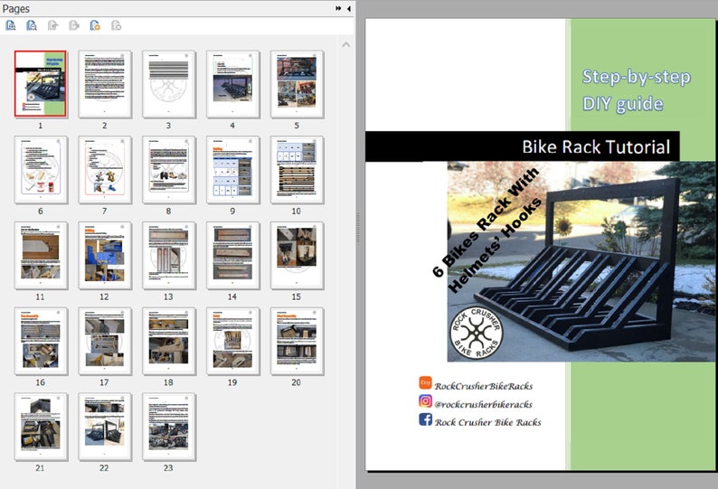 DIY Six Bike Rack Plans/Wooden Bike Stand Tutorial/Handmade Bike Holder Project/Do It Yourself Bicycle Parking-PDF File Instant Download zdjęcie 8