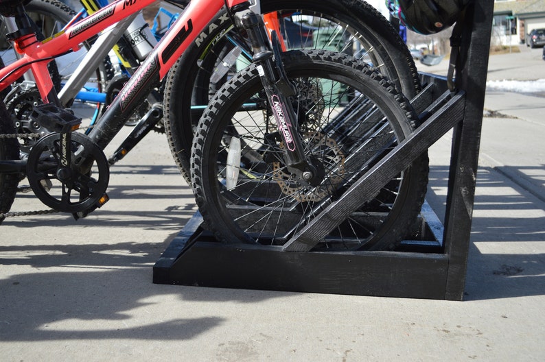 DIY Six Bike Rack Plans/Wooden Bike Stand Tutorial/Handmade Bike Holder Project/Do It Yourself Bicycle Parking-PDF File Instant Download zdjęcie 6