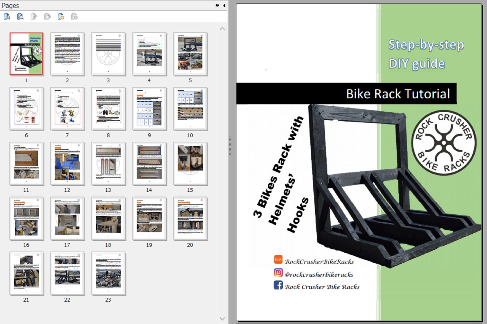 DIY Three Bike Rack Plans/wooden Bike Stand Tutorial/handmade Etsy