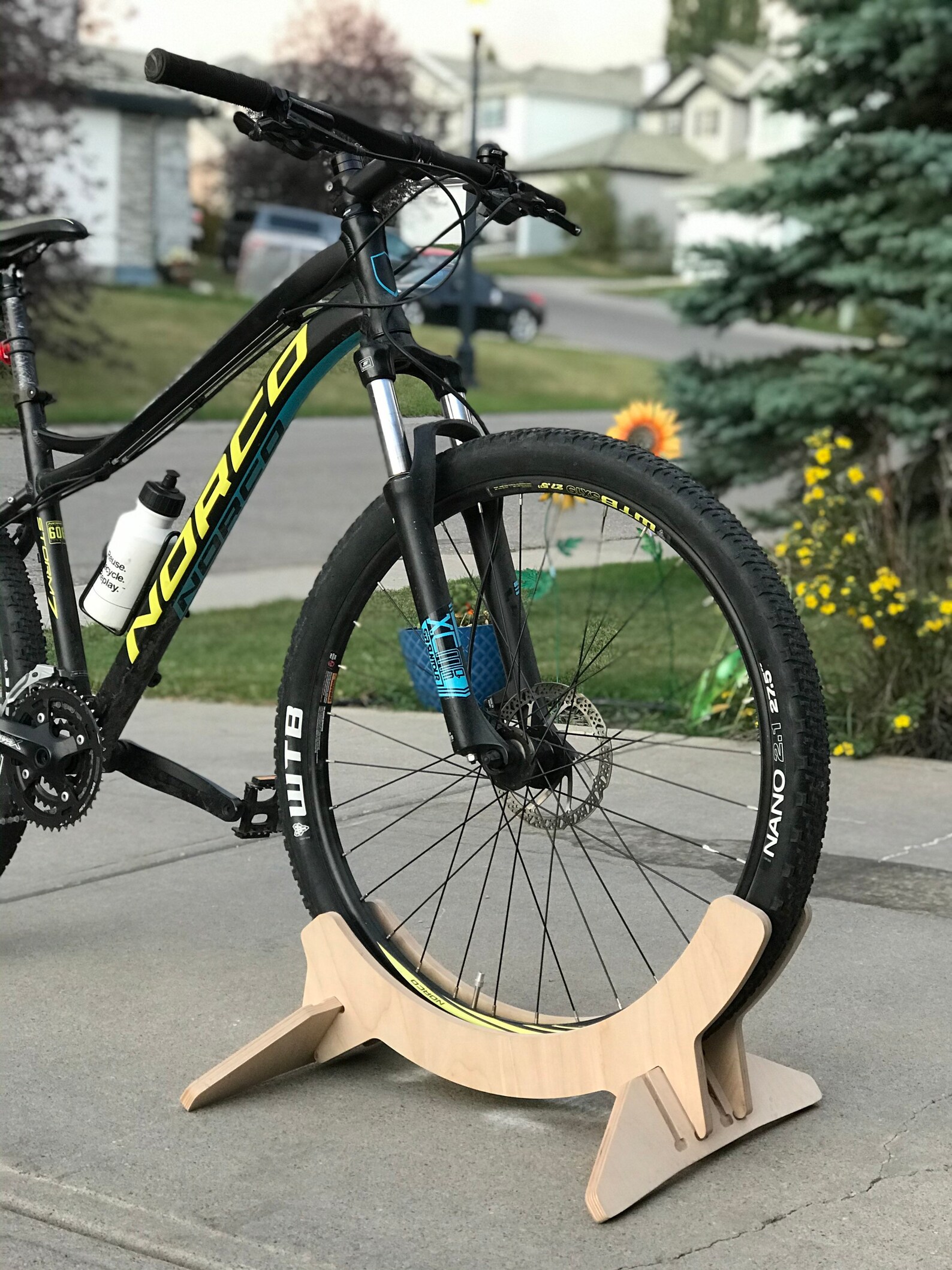 Handmade Bike Rack Made of Wood / Ground Bike Stand / Modern Etsy