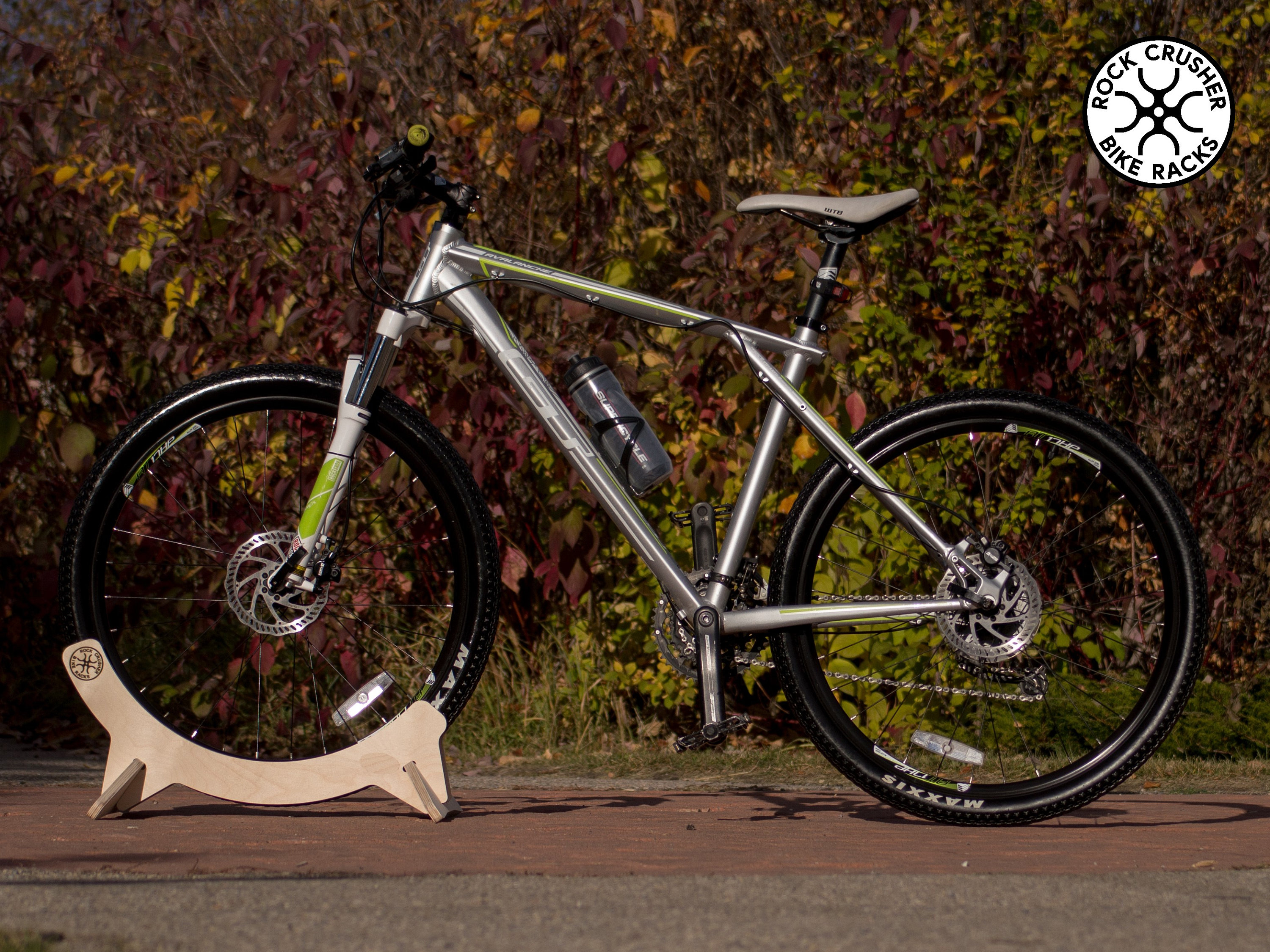 Curved Bike Rack / Wooden Bike Storage/ Modern Bike Stand / Handmade ...