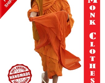 Badjas om te dienen Sivura handgemaakte SriLanka Kleding Herenkleding Pyjamas & Badjassen Jurken Boeddhistische nonnen gewaden Kasaya koop gewaad voor vrouwen Ceylon handgemaakte gewaden 袈裟 Chougu 