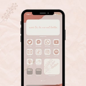 Minimalist Pink iOS17 OVER 20+ App Icons, WIDGETS Aesthetic