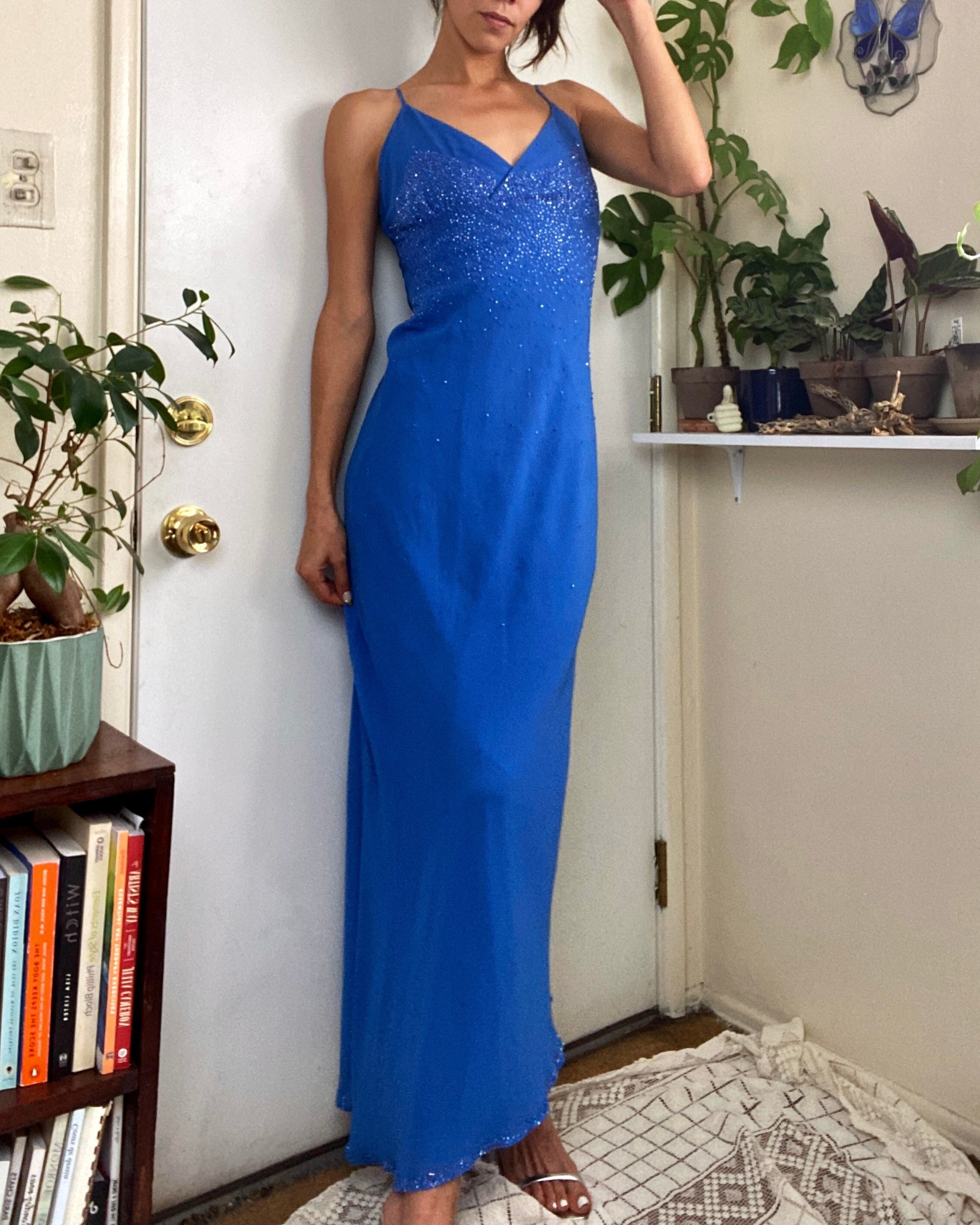 ice blue maxi dress