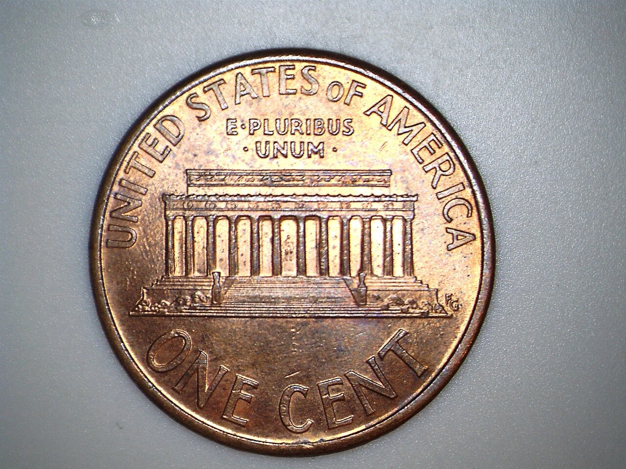 1995 D Rainbow Toned Penny Etsy