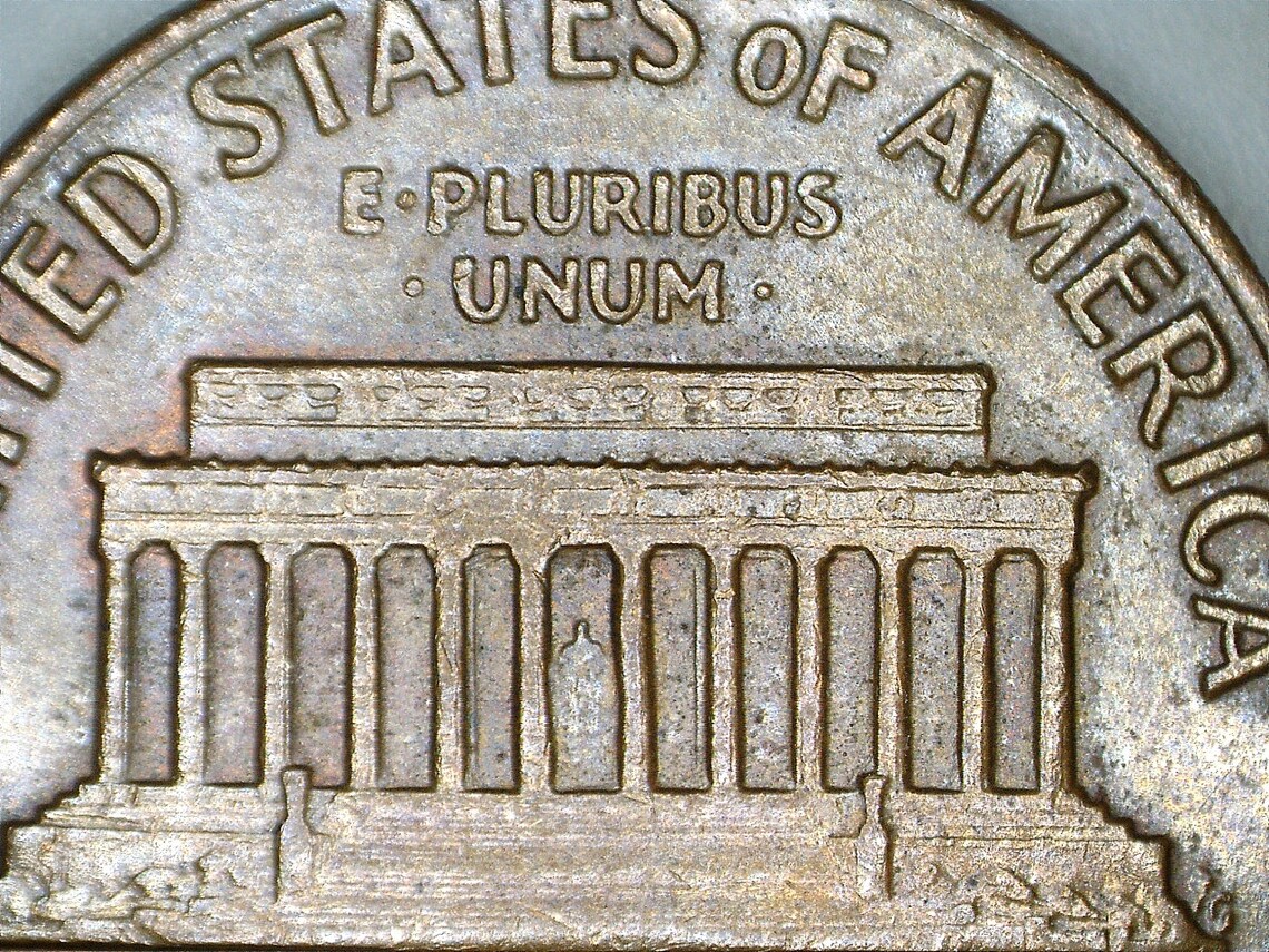 1972 S Rainbow Toned Penny Etsy