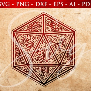 Rollenspiel Würfel SVG, polyedrische Würfel Clip Art, RPG-Spiele, Rollenspiel svg, Würfel, Cricut und Silhouette geschnitten Dateien