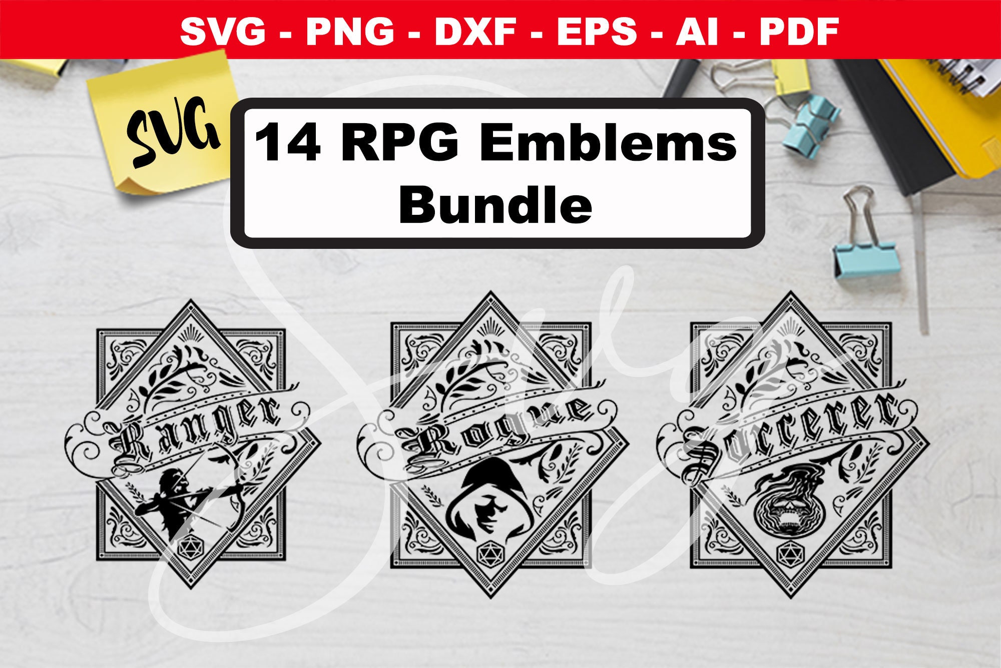 Emblems For Pathfinder RPG Class Emblem Bundle PACK 2 D20 Rpg Games Svg Pathfinder - Etsy