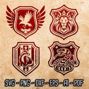 Zaubererhaus SVG, Zauberer Banner SVG, Zauberer Schule Emblem, Zauberer Party Banner, Zauberer Akademie Logo, Cricut Cut Dateien