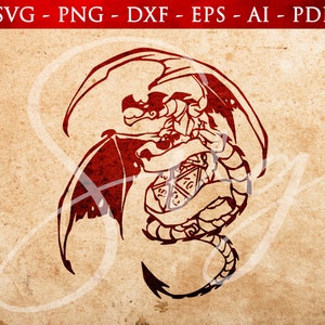 Drachen Würfel SVG, D20 svg, polyedrische Würfel svg, RPG-Spiele, Rollenspiel svg, Würfel, Cricut und Silhouette geschnitten Dateien