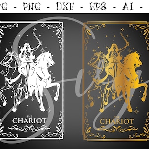 Tarot svg, El CARRO SVG, Adivino SVG, místico svg, Major Arcana Deck svg, Astrología svg, Cricut gótico, Cortar archivos
