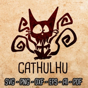 CATHULHU SVG, Dungeon Master svg, DnD Cat Mom, RPG svg, D20, jogos de rpg, Role Playing Game svg, arquivo de corte Cricut e Silhouette