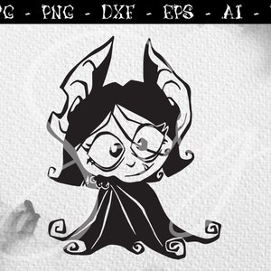 Vampire svg, cute baby bat svg, vampire girl svg, Gothic svg, Spooky Goth svg, Spoopy, Witchcraft svg, Witchy Svg halloween party for Cricut