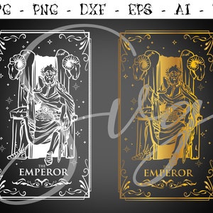 Tarot svg, El emperador SVG, Adivino SVG, místico svg, Major Arcana Deck svg, Astrología svg, Cricut gótico, Cortar archivos