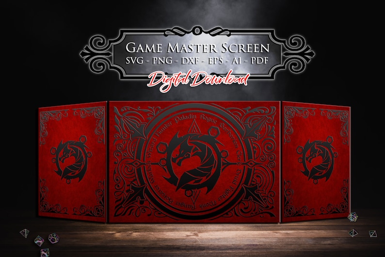 Game Master Screen Svg Table Top Gaming Screen Cut File Rpg - Etsy