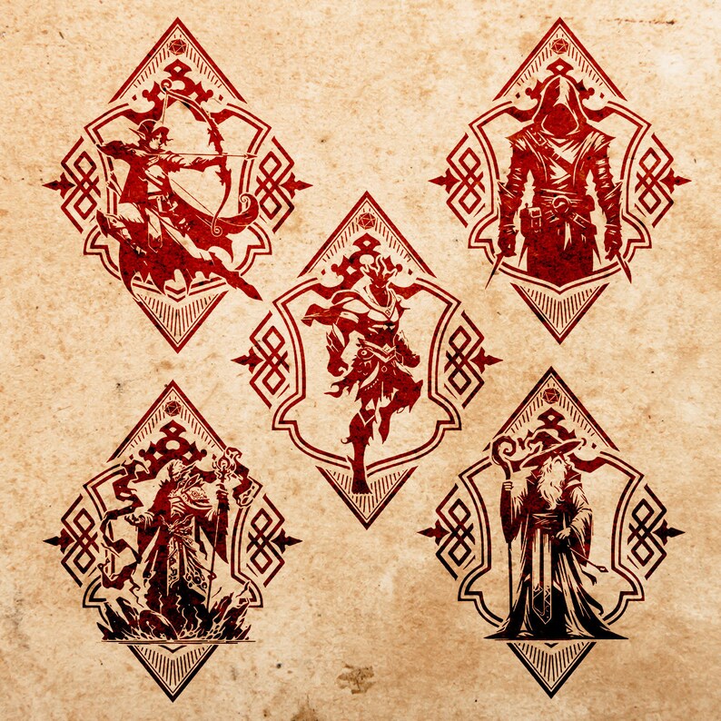 RPG Class Emblems Bundle: 20 Character Designs (digital Files) - Etsy