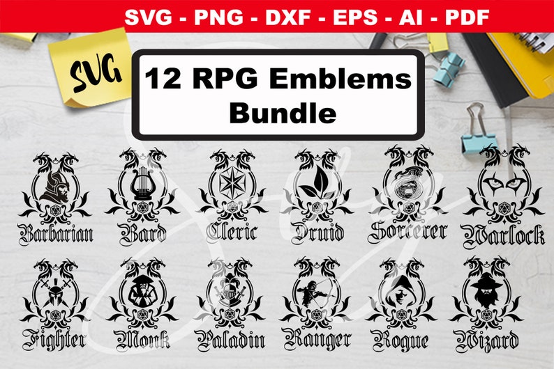 Download Free Svg Rpg Class Emblem Cleric