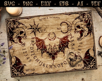 Spirit Board & Planchette SVG: Gothic Occult Design (Digital File)