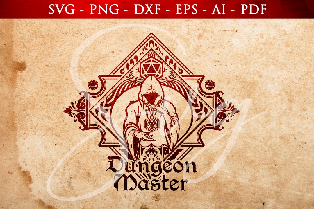 Dungeon Master SVG: RPG Games Emblem, D20 (digital File) - Etsy