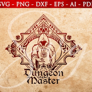 RPG svg, Dungeon master svg, D20, rpg games, Pathfinder 2e, Role Playing Game svg, Cricut en Silhouette cut bestand