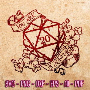 Sie sind eine natürliche 20 SVG, TTRPG Valentinstag svg, Liebhaber Nerdy Geschenk, D20 Rpg-Spiele, Rollenspiel svg, Cricut geschnitten Datei