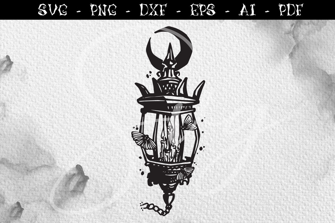Gothic Lamp Vector Gothic Lantern SVG: Victorian Candle Clipart (digital File) - Etsy