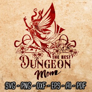 Best Dungeon Mom svg DM Mom Clipart, Muttertag, Geschenk für Mutter, TTRPG svg, DM Geschenk, D20 RPG-Spiele, Rollenspiel digitale Dateien