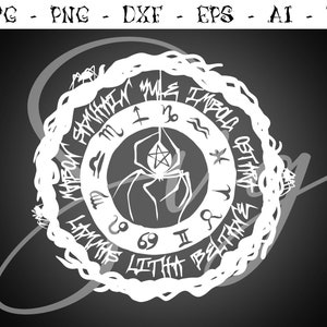 Jahresrad SVG, Wicca SVG, Pagan Kalender SVG, Pentagramm svg, Wiccan Jahresaltar Dekor, Mystische svg, Gothic Cricut