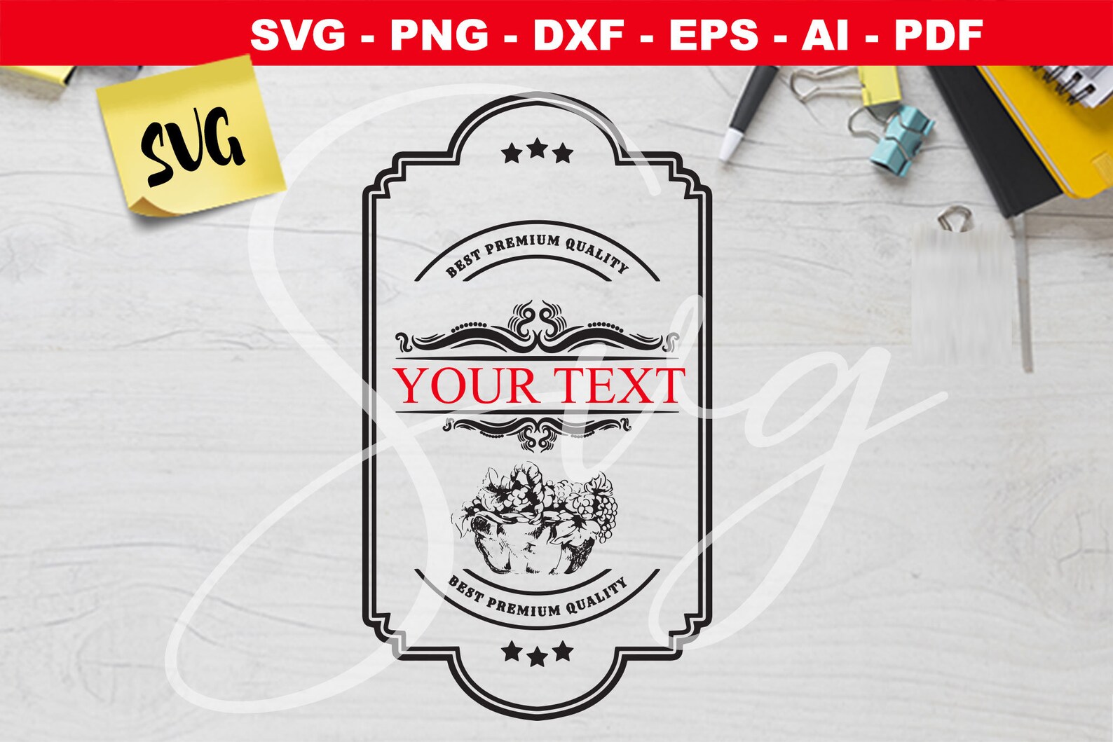 Wine Labels SVG Personalized Wine Bottle Labels Custom Wine Etsy