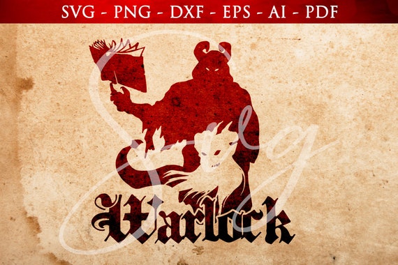 RPG Warlock Silhouette Svg, RPG Svg, D20, Rpg Games, Png, Dxf, Eps.