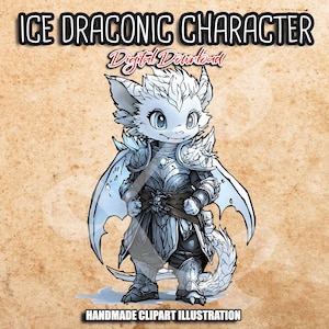 Personaggio draconico Paladin Ice PNG, clipart fantasy, giochi di ruolo, TTRPG, ritratti di PNG, clipart di gioco di ruolo sfondo trasparente