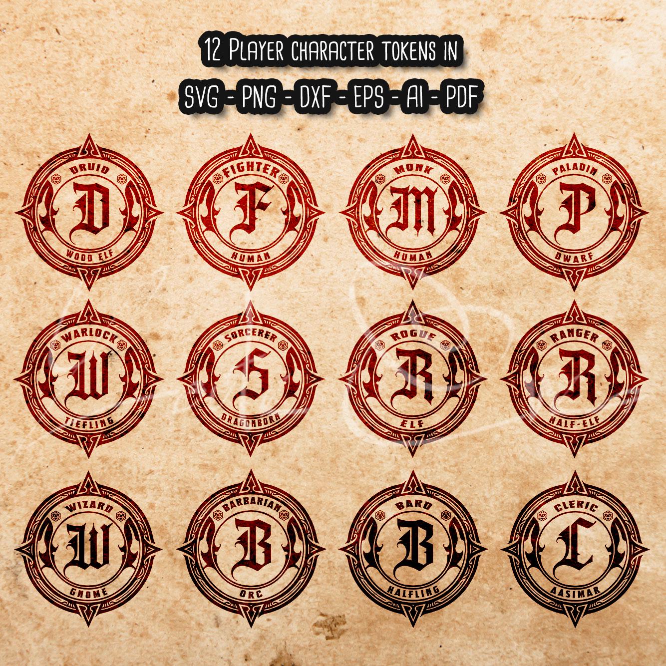 Player Character Token Simple D&D Character Tokens: RPG Player, DM, TTRPG Maps (digital Files) - Etsy