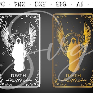 Tarot svg, MUERTE SVG, Adivino svg, místico svg, Major Arcana Deck svg, Astrología svg, Cricut gótico, Cortar archivos