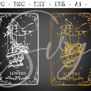 Die Liebhaber Tarot Karte SVG, Tarot Karte svg, die Liebhaber svg, mystische svg, valentine svg, Astrologie svg, Gothic Cricut, Cut Files