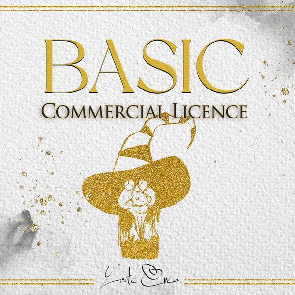 Basic license for commercial use, without credit, for a single item or bundle - Loute Crea