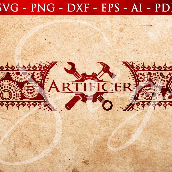 RPG Artificer svg, Dice Box svg, Dice & Pencil Box design, Pathfinder, Table Top RPG and Gaming Accessories, rpg games, Cricut Cut Files