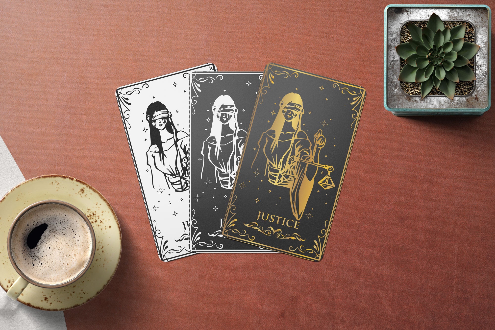 Justice Tarot Card SVG: Gothic Major Arcana Deck Cut File - Etsy