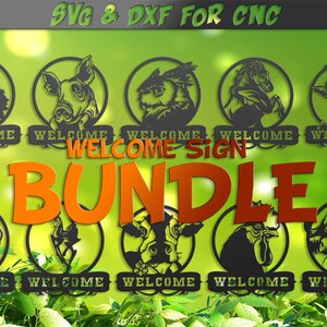 Signe de bienvenue BUNDLE svg, Ranch DXF, Farmhouse Sign png, Porch Sign Svg, Home Sweet Home Svg, fichier dxf pour plasma, vecteur vinyle jet d’eau