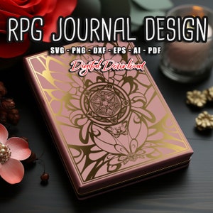 RPG Journal Design SVG, Schmetterling Notebook Design, Gamer Journal, TTRPG svg, Rpg-Spiele, Pathfinder 2e, Rollenspiel, digitaler Download