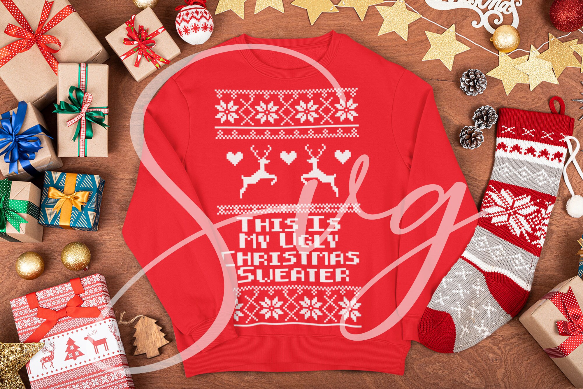 Custom Ugly Christmas Sweater SVG Christmas Svg Cricut | Etsy