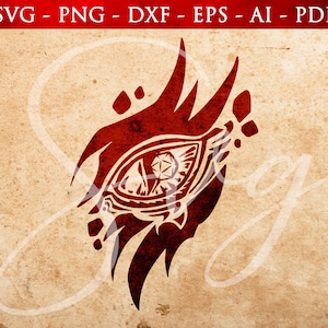 D20 svg, Drachenauge SVG, polyedrische Würfel svg, RPG-Spiele, Rollenspiel svg, Würfel, Cricut und Silhouette geschnitten Dateien