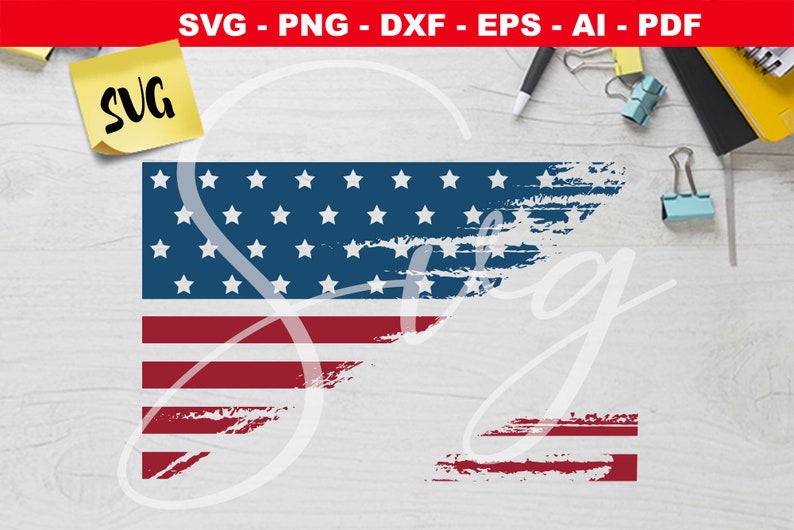 Download Distressed American Flag Svg Fourth Of July Torn Flag Svg Etsy