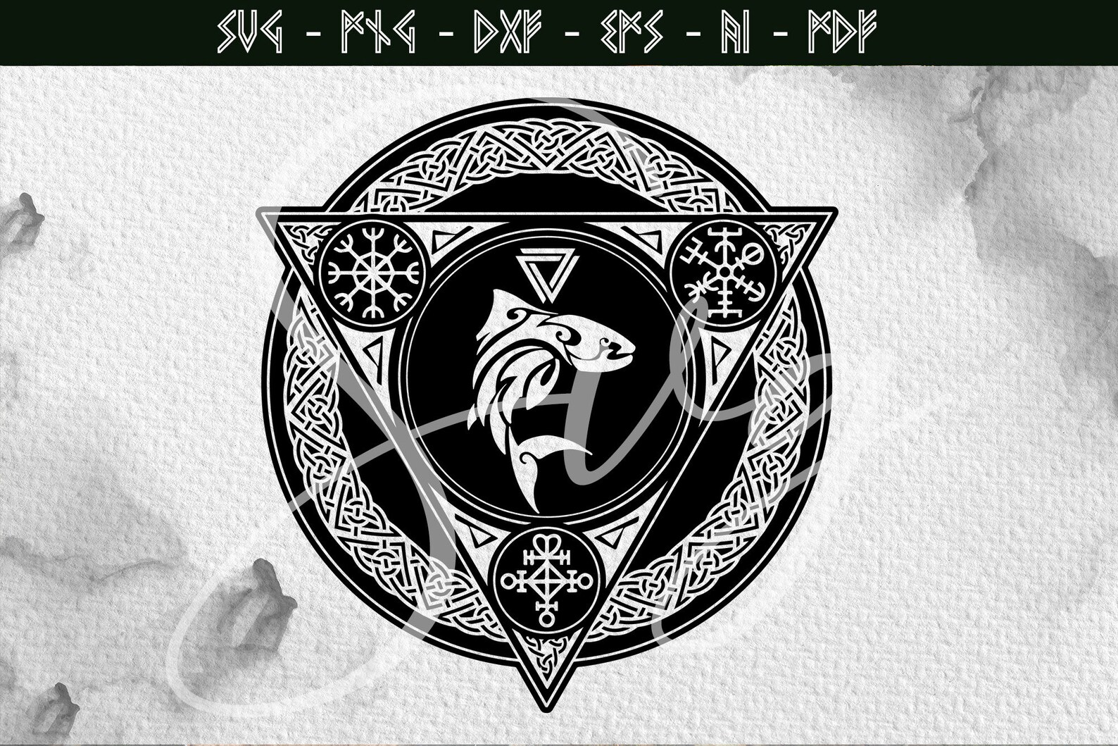 Celtic Animal Zodiac SVG Salmon Svg Spirit Animals Runes Etsy