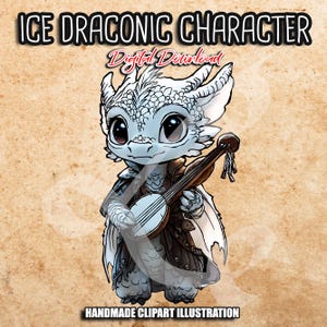 Bard Ice personaggio draconico PNG, clipart fantasy, giochi di ruolo, TTRPG, ritratti di PNG, clipart di gioco di ruolo sfondo trasparente