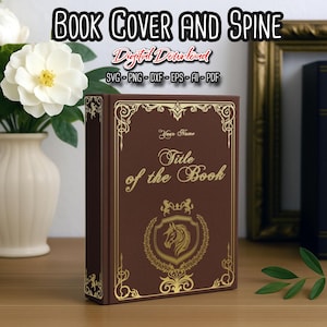 Medieval Horse Book Cover and Spine SVG, Bookbinding Cover Design File, Vinyl Book Cover, Bookish Merch, Book Lover gift, digital files