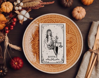 Justice Tarot Card SVG: Gothic Major Arcana Deck Cut File - Etsy
