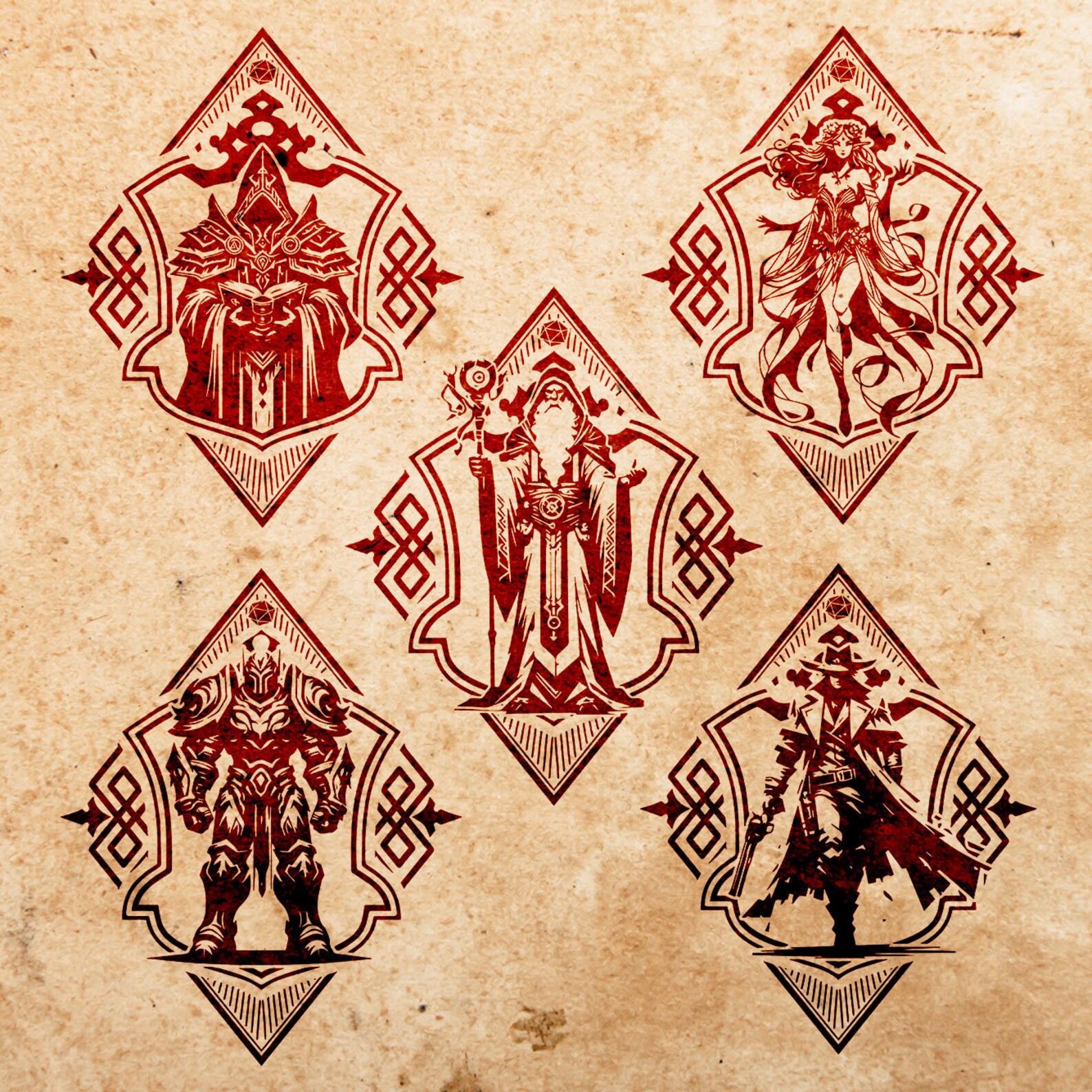 RPG Class Emblems Bundle: 20 Character Designs (digital Files) - Etsy