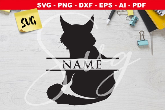 Download Maine Coon Cat Svg Monogram Split Monogram Svg Cat Svg Etsy PSD Mockup Templates