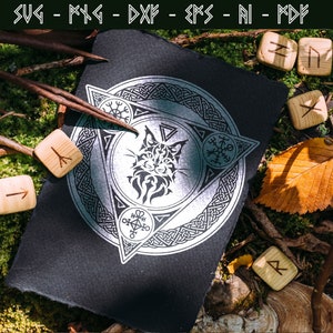 Animal celta Zodíaco SVG, gato svg, animais espirituais, runas, celta svg, símbolo viking, celestial svg, alquimia da ciência antiga, signo astrológico
