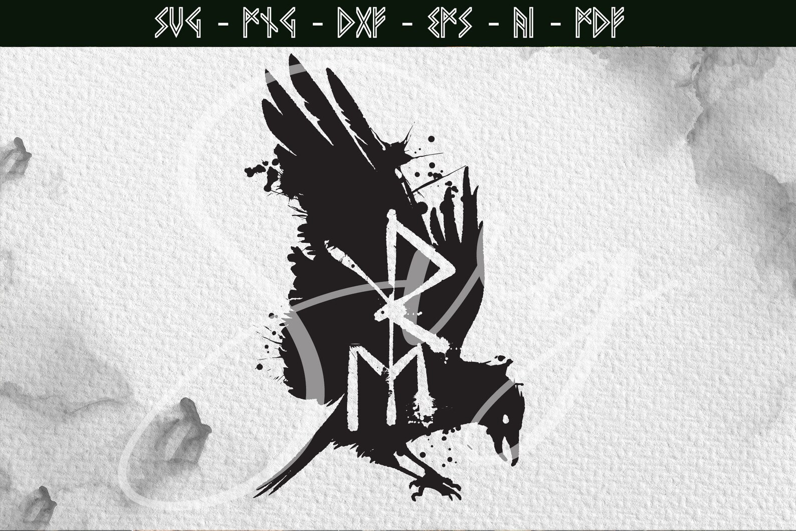 Protection Bind Rune Svg Raven Bindrune SVG, Runes Svg, Viking Symbol, Nordic Elder Futhark Rune ...